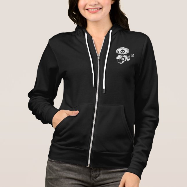 dead skull guitar hoodie (Front)