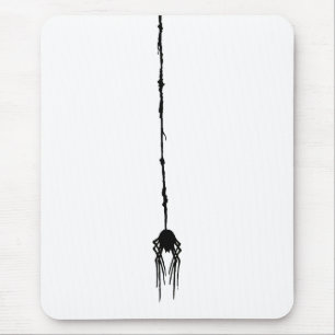 Dead Smooshed Spider Hanging by it's Web Mouse Pad