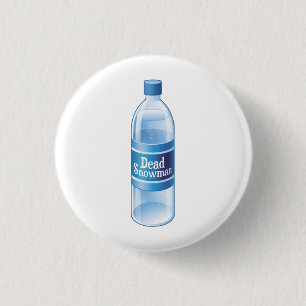 Dead Snowman Melted Bottled Water 3 Cm Round Badge