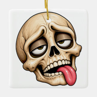 DEAD TIRED… but still showing up. Ceramic Ornament