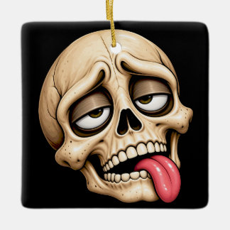 DEAD TIRED… but still showing up. Ceramic Ornament