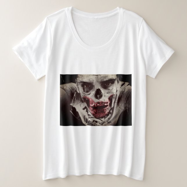 "Dead Tired, Still Hungry" Plus Size T-Shirt (Design Front)