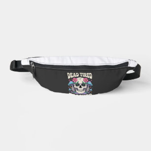 Dead Tired Teacher Skull Mushroom Halloween Graphi Bum Bags