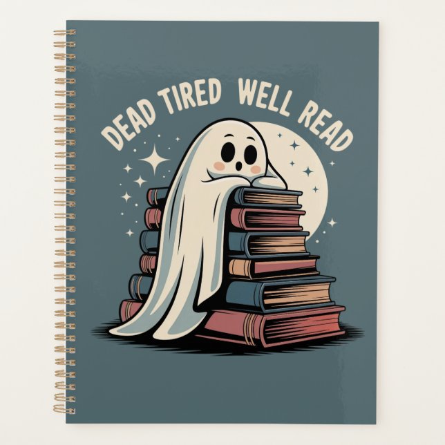 Dead Tired Well Read Personalised Name Reading Planner (Front)