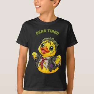 Dead Tired Zombie Rubber Duck Halloween T-Shirt