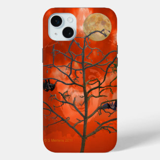 Dead Tree amongst an Orange Scary Sky iPhone 15 Mini Case
