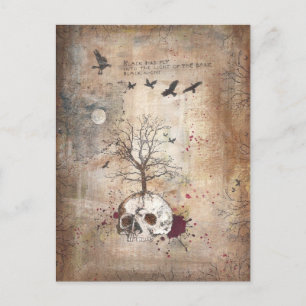 Dead tree dark art postcard