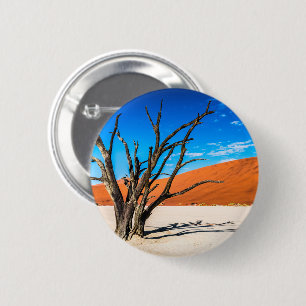 Dead tree in Deadvlei, Namibia 6 Cm Round Badge
