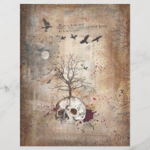 Dead tree on skull dark art Flyer