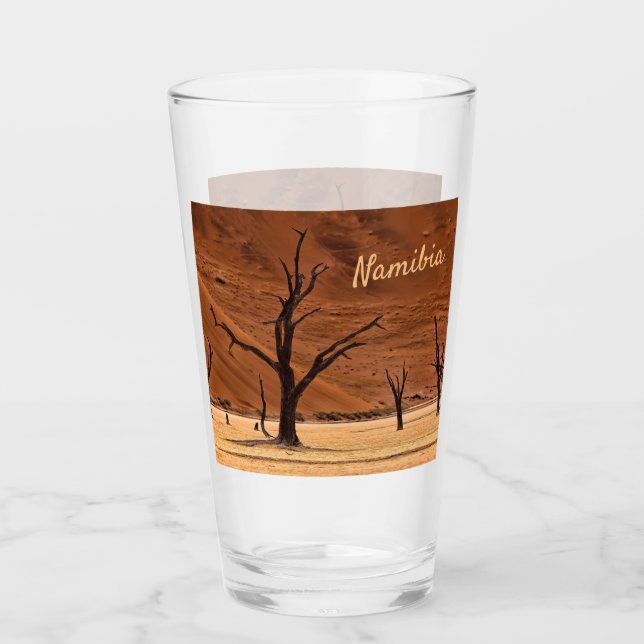 Dead Vlei Namibia landscape photo with text Glass (Front)