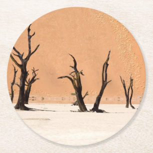 Dead Vlei, Namibia Round Paper Coaster