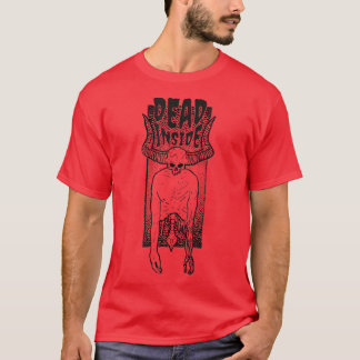 Deadinside half skeleton  T-Shirt