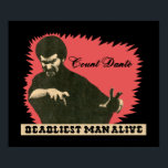 "Deadliest Man Alive” Restored Vintage Poster<br><div class="desc">The baddest man on the planet,  possessing the death touch! It's one of the most iconic images in comic books,  restored for your enjoyment! Add a touch of fun and vintage style your decor with this reproduction!</div>
