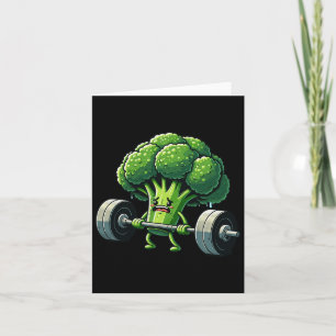 Deadlift Broccoli Gym Fitness Motivation Bodybuild Card