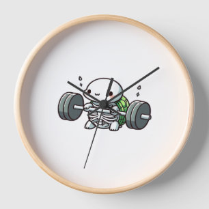Deadlift Cute Turtle Classic T-Shirt Clock