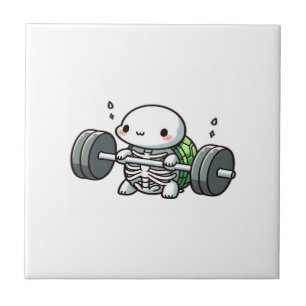 Deadlift Cute Turtle Classic T-Shirt Tile