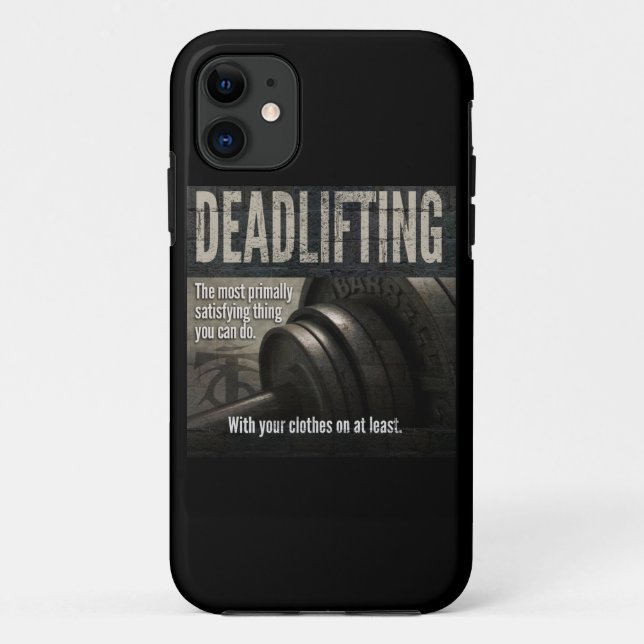 Deadlift - Funny Gym Meme - Novelty Workout Case-Mate iPhone Case (Back)