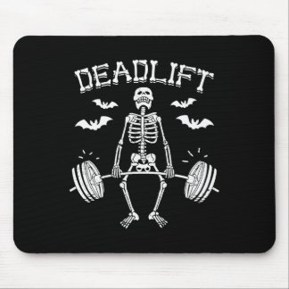 Deadlift Funny Halloween Saying Skeleton Rbell Gym Mouse Pad