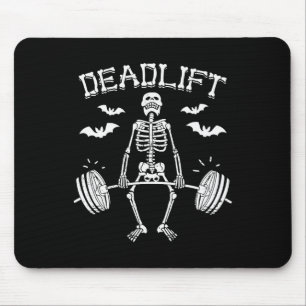 Deadlift Funny Halloween Saying Skeleton Rbell Gym Mouse Pad
