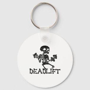 Deadlift Halloween Skeleton Workout Bodybuilding G Key Ring