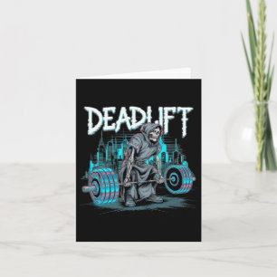 Deadlift Skeleton Gift Fitness Goth Tarot Card Gym