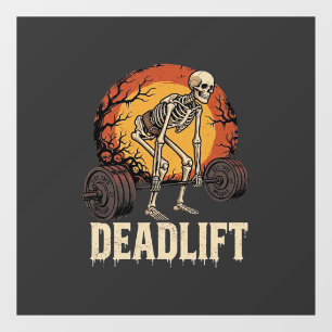 Deadlift Skeleton Halloween Gym Workout Design