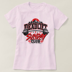 Deadlift Sunday Club Vintage Powerlifting Badge T-Shirt