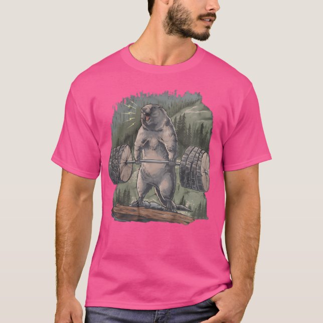 Deadlifting Marmot T-Shirt (Front)