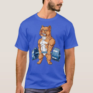 Deadlifting Pit Bull Weightlifting Funny Fitness T-Shirt
