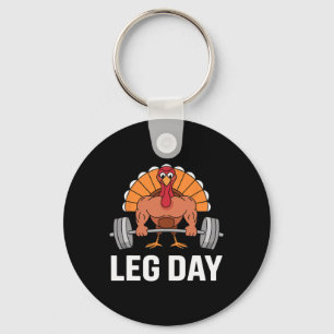 Deadlifting Turkey Leg Day Thanksgiving Funny Gym  Key Ring