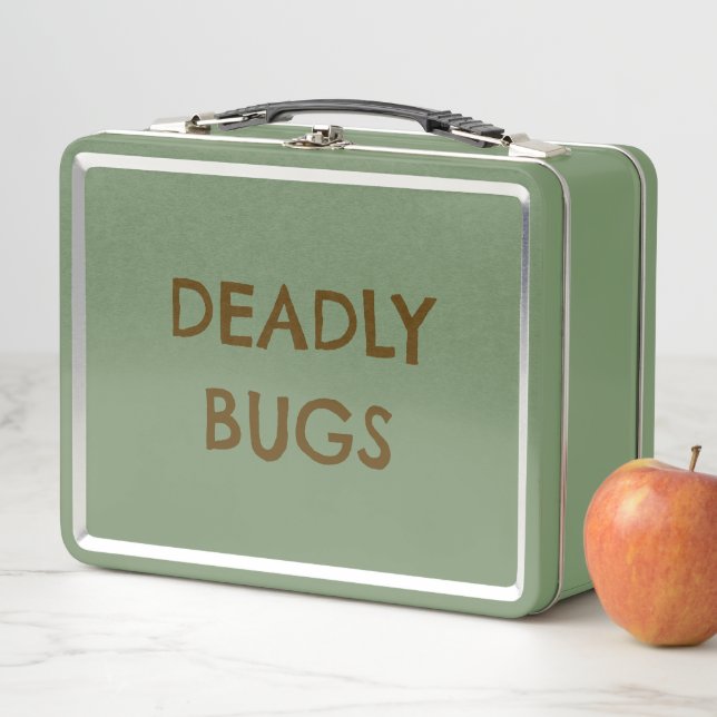 'DEADLY BUGS' Poison Funny Horror Metal Lunchbox (In Situ)