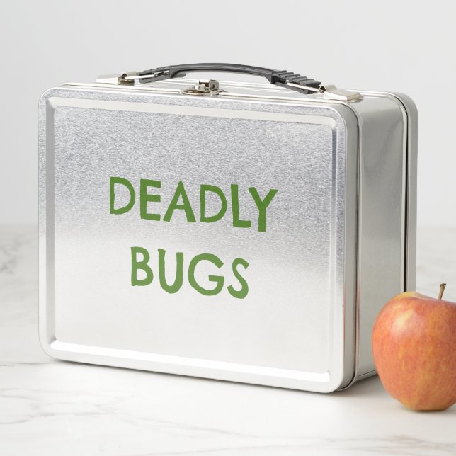 'DEADLY BUGS' Poison Funny Horror Metal Lunchbox (In Situ)