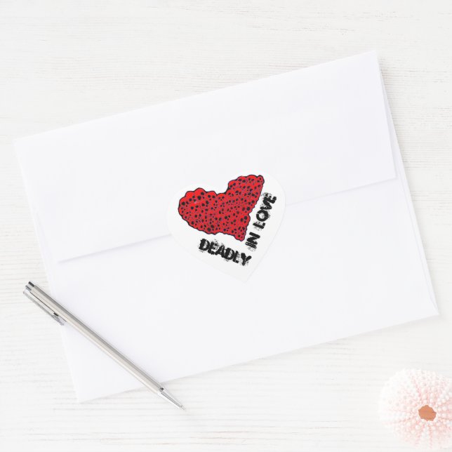 Deadly in love heart sticker (Envelope)