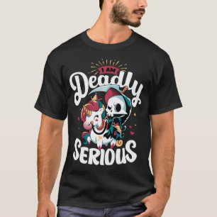Deadly Serious - Grim Reaper'S Unicorn T-Shirt