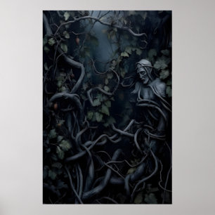 Deadly Vines Dark Cottagecore Wall Art, Moody Poster