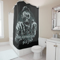 DEADMONTON shower curtain