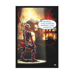 Deadpool Dancing To Fire Canvas Print