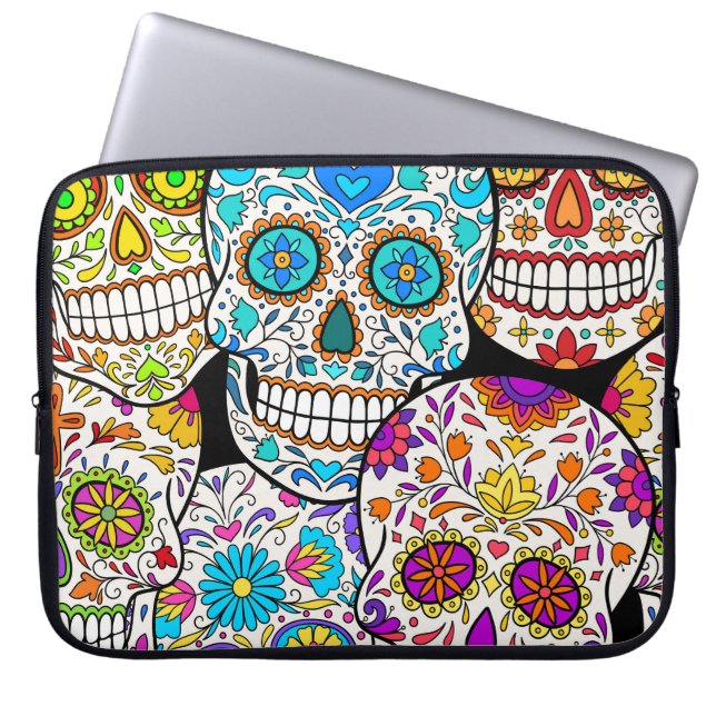 Dead's Day: Vibrant Mexican Patterns. Laptop Sleeve (Front)