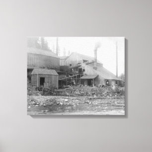 Deadwood and Delaware Smelter Photograph Canvas Print