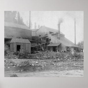 Deadwood and Delaware Smelter Photograph Poster