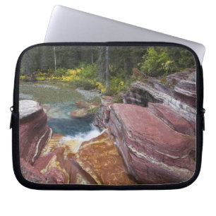 Deadwood Falls on Reynolds Creek in autumn in Laptop Sleeve