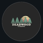 Deadwood Sd Vintage Throwback Tee Retro 70s Design Classic Round Sticker<br><div class="desc">Deadwood Sd Vintage Throwback Tee Retro 70s Design</div>