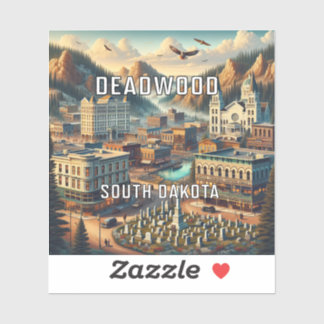 Deadwood South Dakota 3 Inch Vinyl Sticker