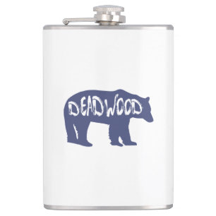 Deadwood South Dakota Bear Hip Flask