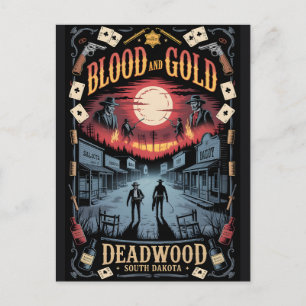 Deadwood South Dakota Haunted Western Ghost Town Postcard