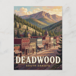 Deadwood South Dakota Historic Western Postcard