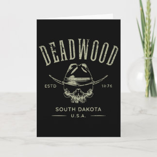 Deadwood South Dakota Usa Distressed Design Souven Card