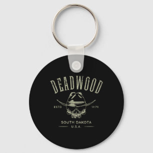 Deadwood South Dakota Usa Distressed Design Souven Key Ring