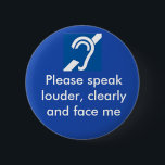 Deaf and hard of hearing badge<br><div class="desc">Make life easier - show people the badge so they know what to do</div>