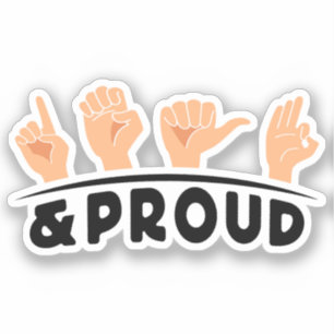 Deaf And Proud Deaf People Fingerspelling Sign Art